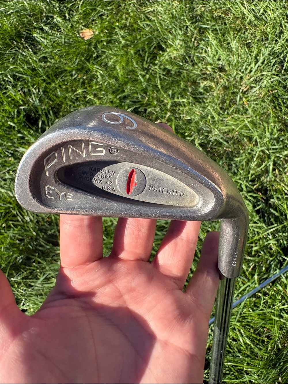 Ping 6 Iron Golf Club Head in Silver with Red Accent
